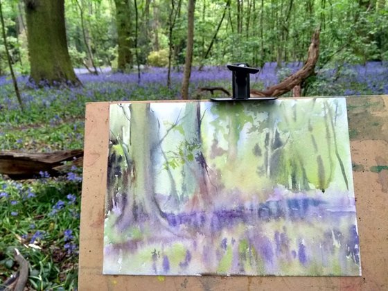 Bluebell wood - Original watercolour painting