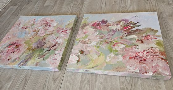 Spring Unfolding Diptych