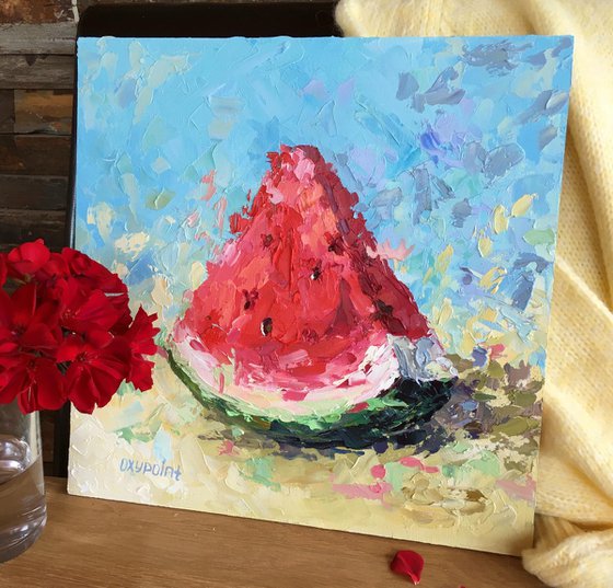 "A slice of watermelon"