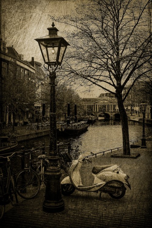 Scooter in Haarlem by Martin  Fry