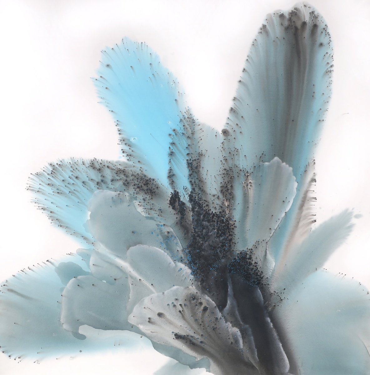  Nature 226 - ? Abstract Organic Blue By Muriel Napoli, 75 X 75, Artwork For Sale On Artfinder