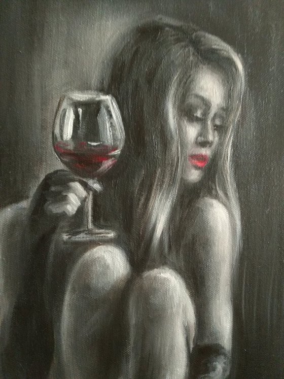 A Glass of red wine