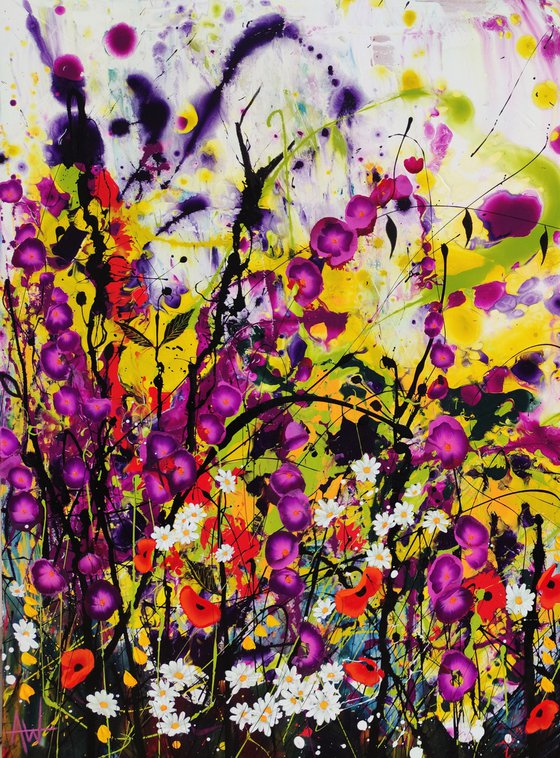 Violet Honeyday; Abstract Floral Landscape