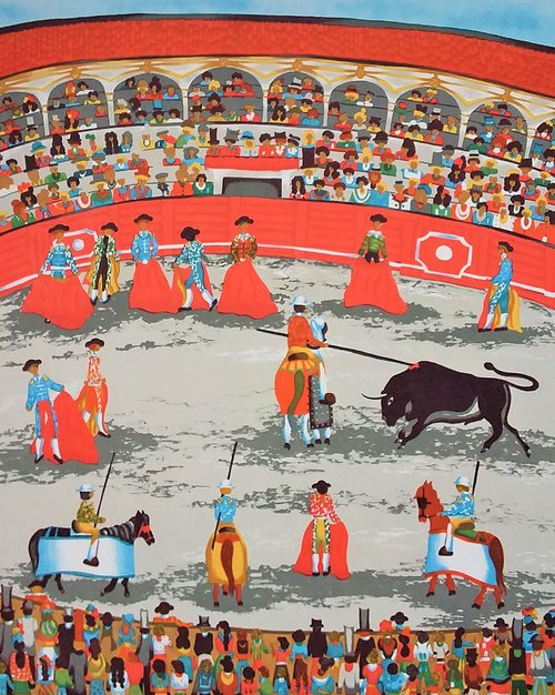 Bullfight by Ivel Muller
