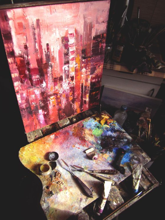 "City of Dreams" cityscape, abstraction