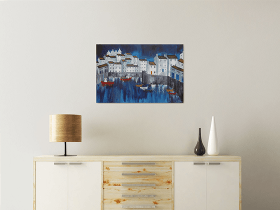 Polperro in blue