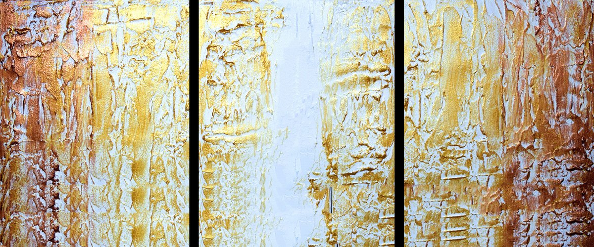 Abstract Acrylic Painting By Stuart Wright, 48 X 20", Metal Infusion, Original Artwork