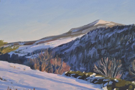 Snowy Path in Mézenc Massif