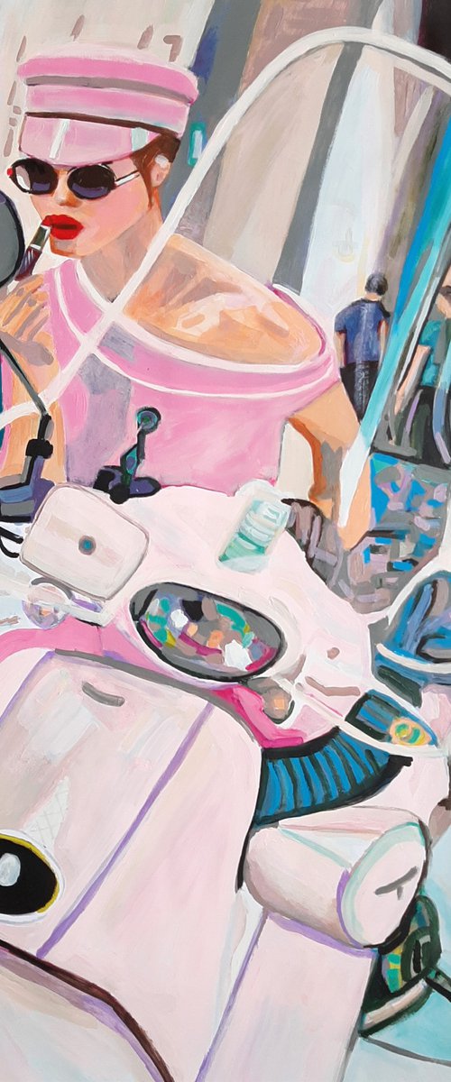 Pink Life / 102 x 72 cm by Alexandra Djokic