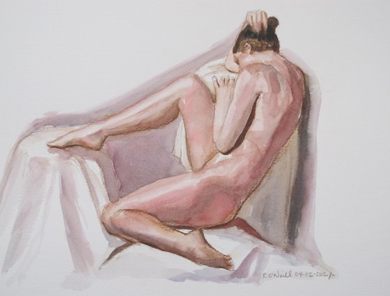 Seated female nude