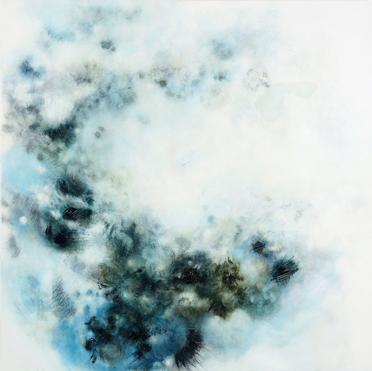 Abstract Painting By Gina Parr, 31 X 31, Fragility And Endurance Ii, Original Artwork