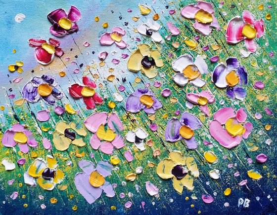 "Spring Meadow Flowers in Love"