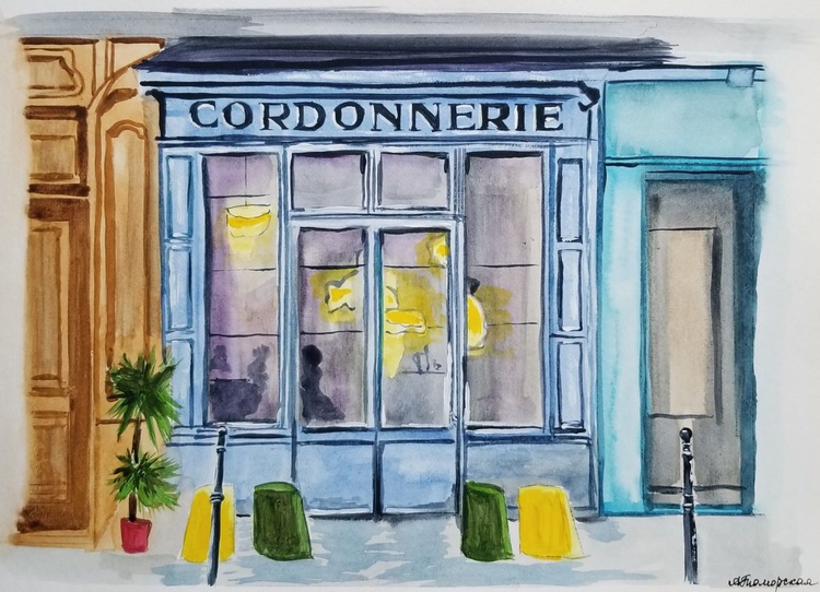 Facades Of Paris Original Watercolor Painting O Artfinder