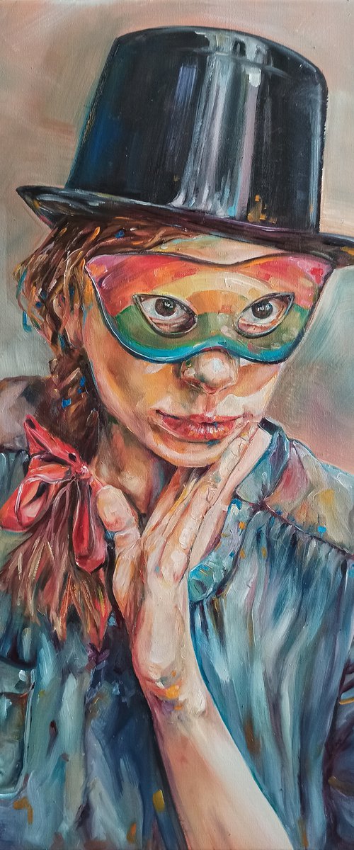 Carnival self-portrait by Cristina Ricatti