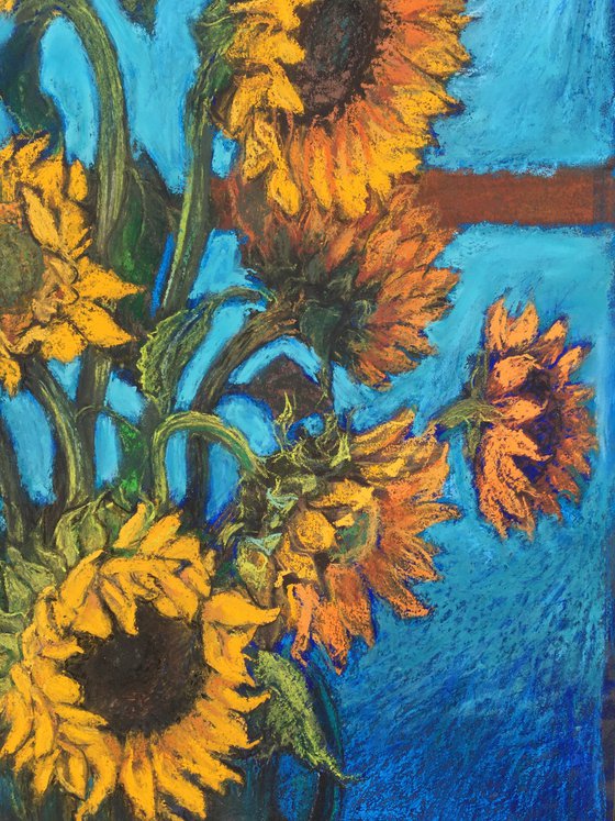 Sunflowers Van Gogh influence