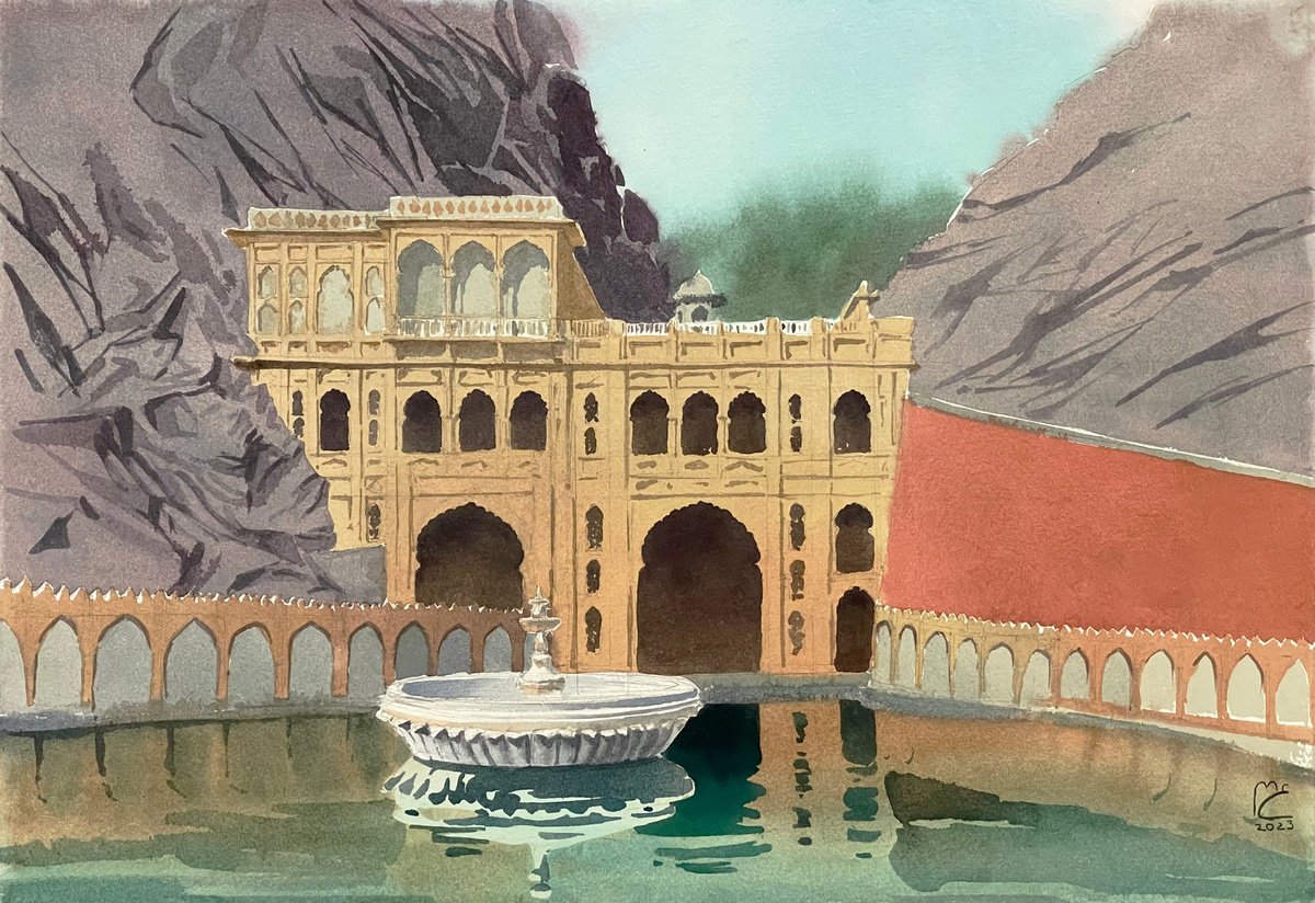 Monkey temple. Jaipur, Rajasthan, India by Eleanor Mill
