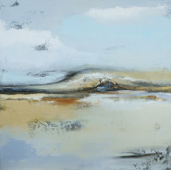 An impressionistic diptich work "Coastal Landscape"
