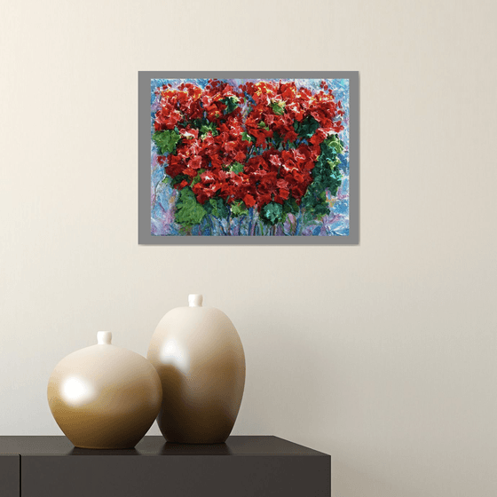 Textured Geranium Impasto