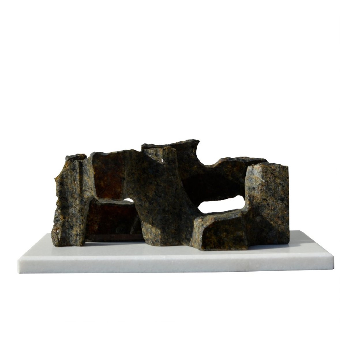 Abstract Stone Sculpture By Ognyan Chitakov, 14 X 6", "Causal Reality", Original Artwork