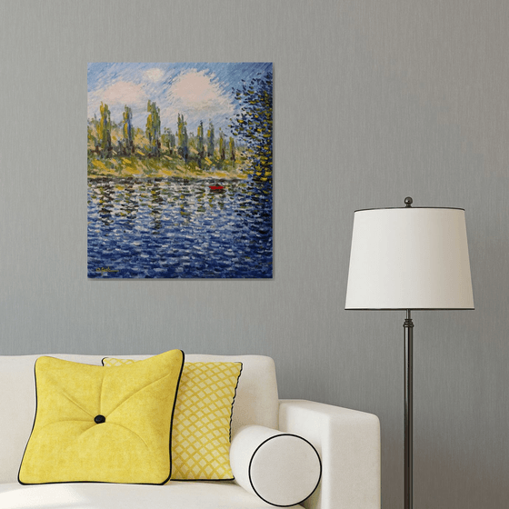 Poplars by the river