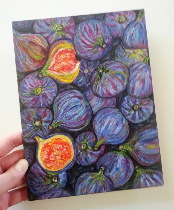 Figs on Black Surface