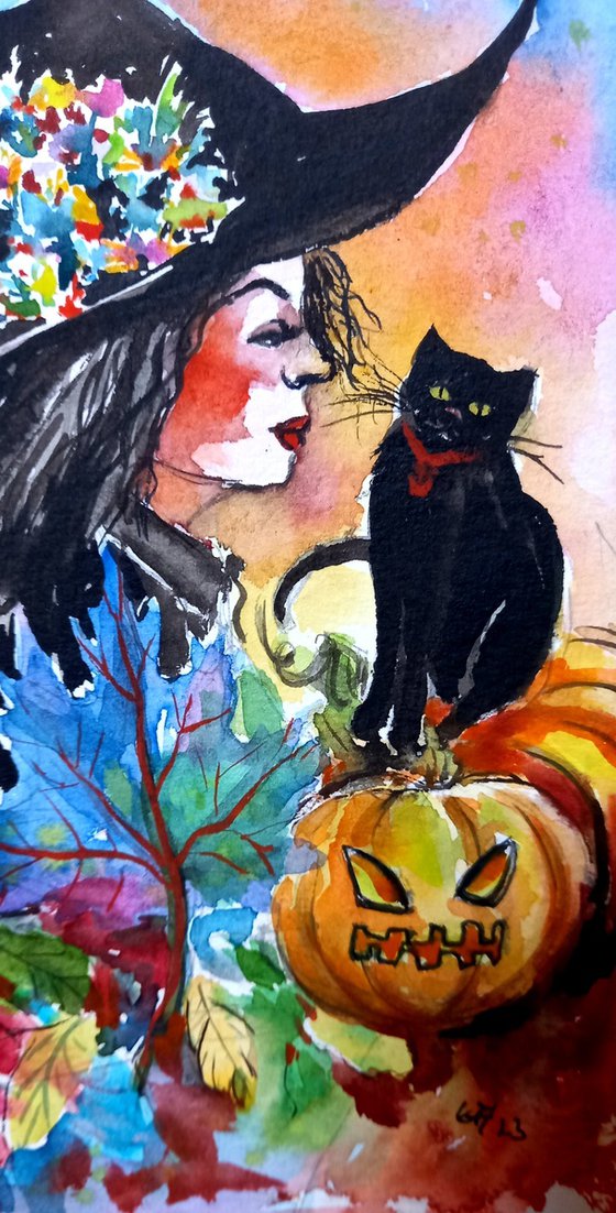 Witch and her cat