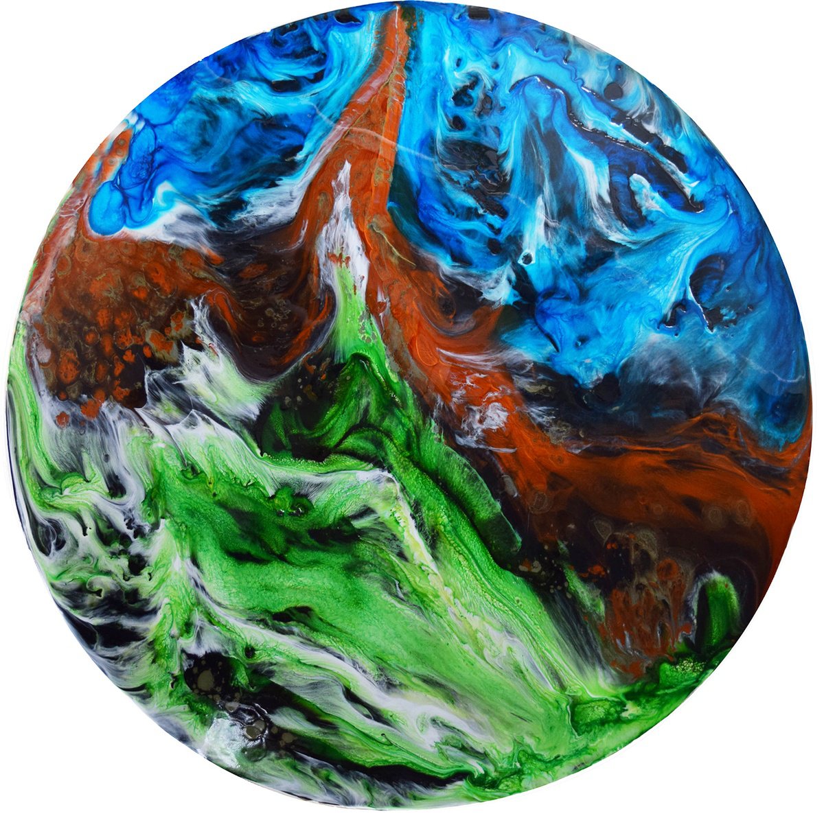 Geometric Painting , Go With The Flow By Anna Sidi-Yacoub, 47 X 47, Artwork For Sale On Artfinder