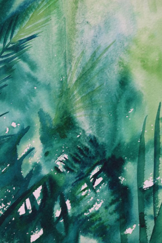 Tropical watercolour painting "Tatin"