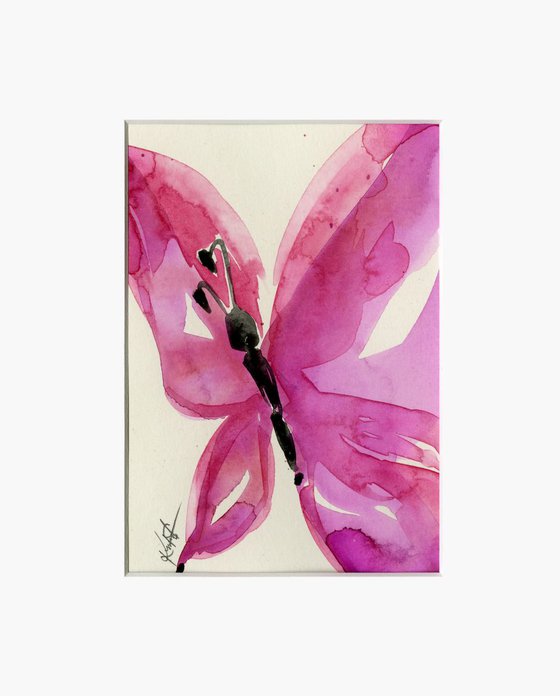 Butterfly Joy 12 - Framed Butterfly Watercolor by Kathy Morton Stanion