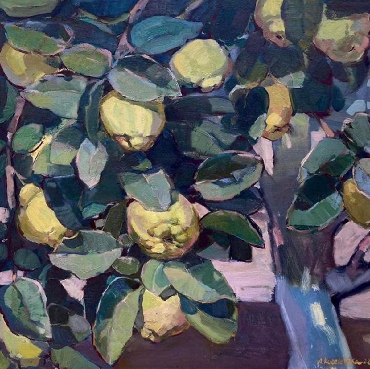 Original painting Smell of ripe Quince by Hanna Kozeletska