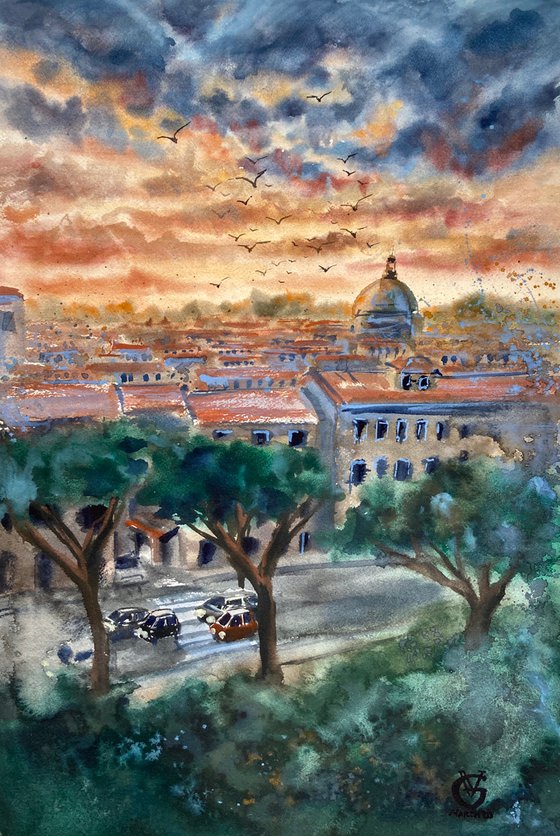 SUNSET IN ROME