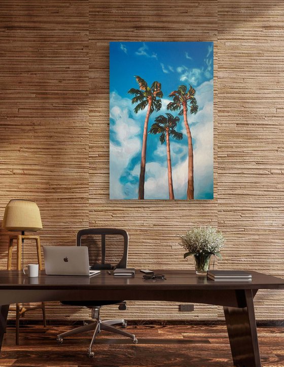 Palm trees and sky