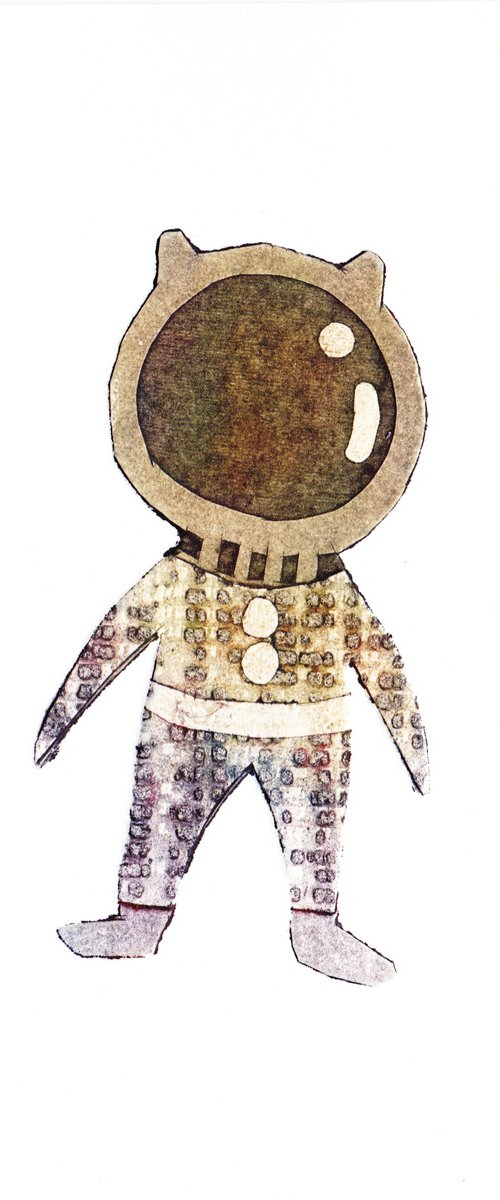 Astronaut - Grey Brown by Penelope O'Neill