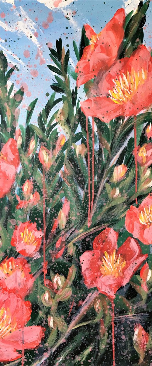 Sunny Days Ahead - Red Camellia by HSIN LIN