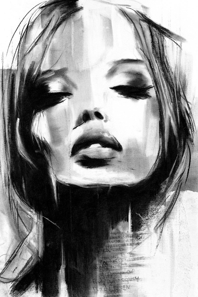 Illustrative Charcoal Drawing , Uncontained By Denny Stoekenbroek, 13 X 20, Artwork For Sale On Artfinder
