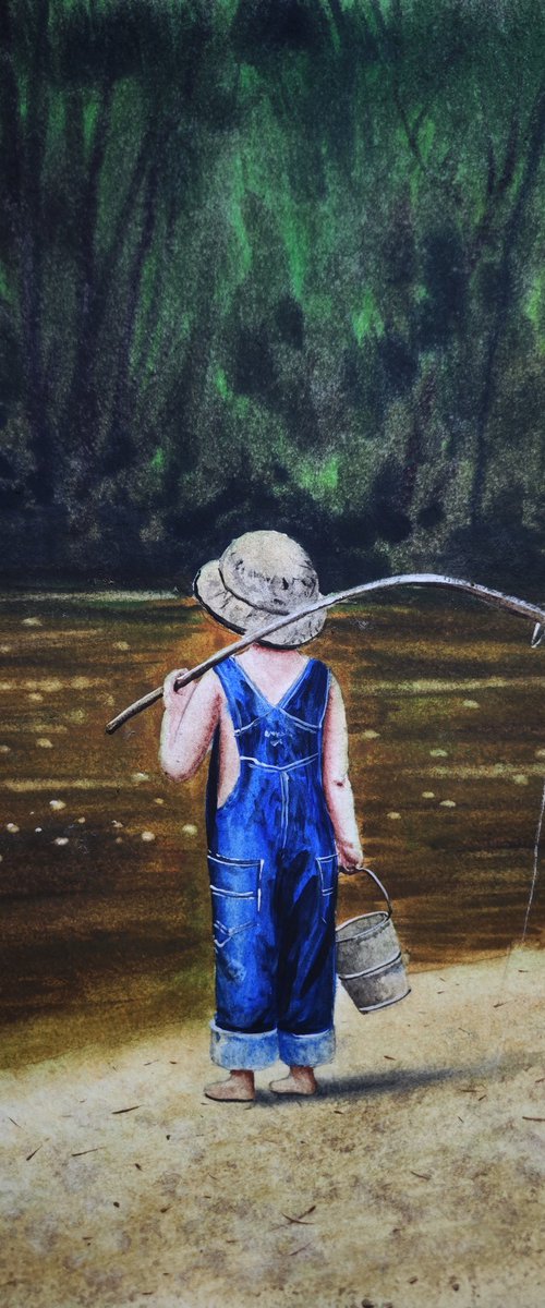 Little fisherman by Eugene Gorbachenko