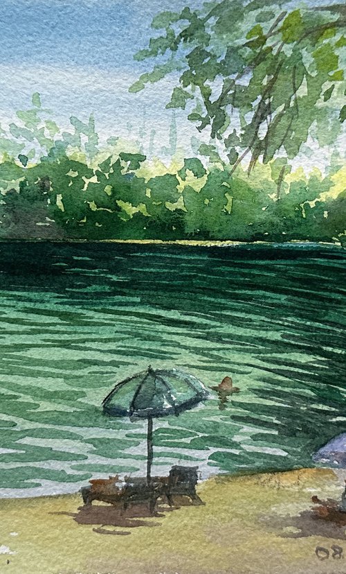 Summer Holiday at the Lake by Oleksandra Padushyna