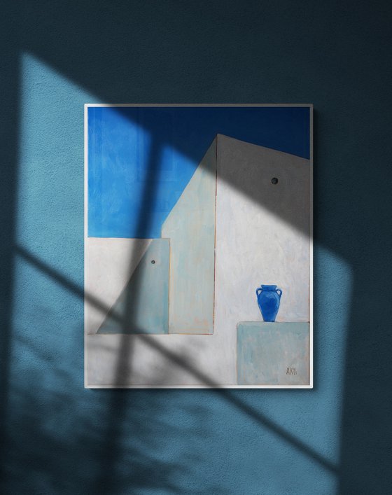 Greece geometry. White and blue #1