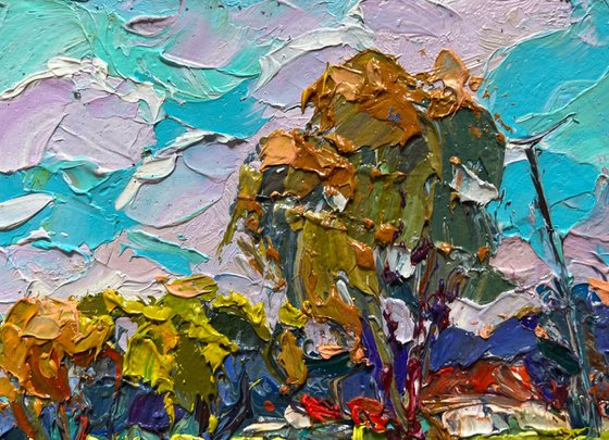 Near the village lake