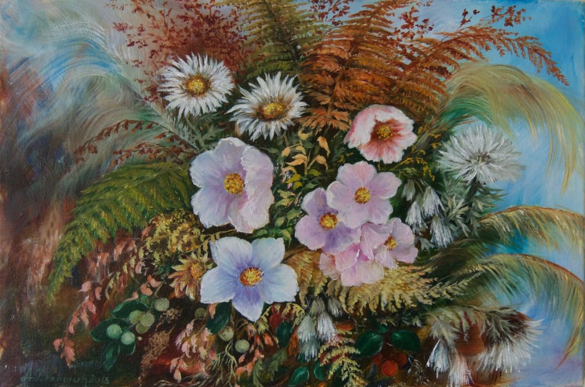 Impressionist landscape painting ’Flower Mood’ by Anna  Voloshyn