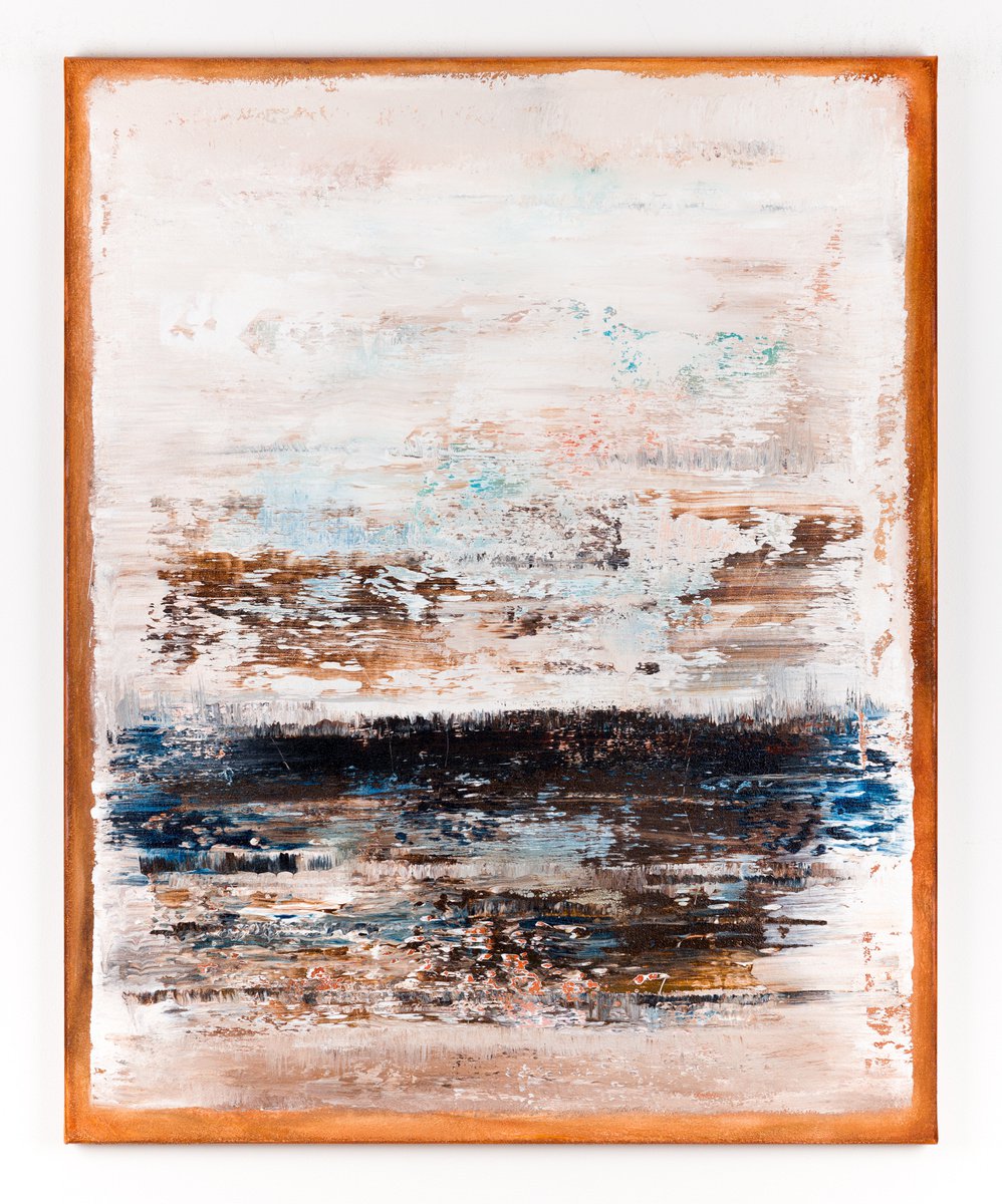 Abstract Acrylic Painting By Radek Smach, 31 X 39", Abstract Painting Or493, Original Artwork