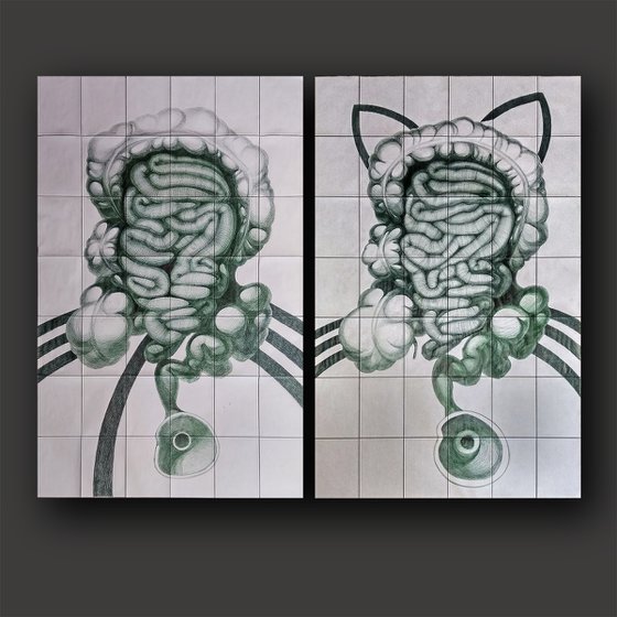 "Double portrait" diptych