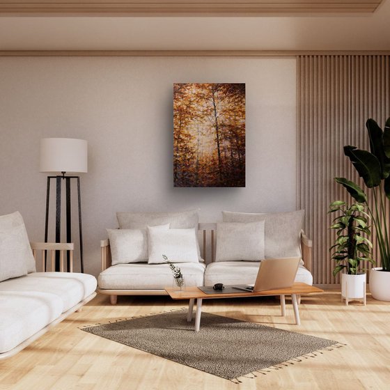 "Rays in a Yellow Leaf"