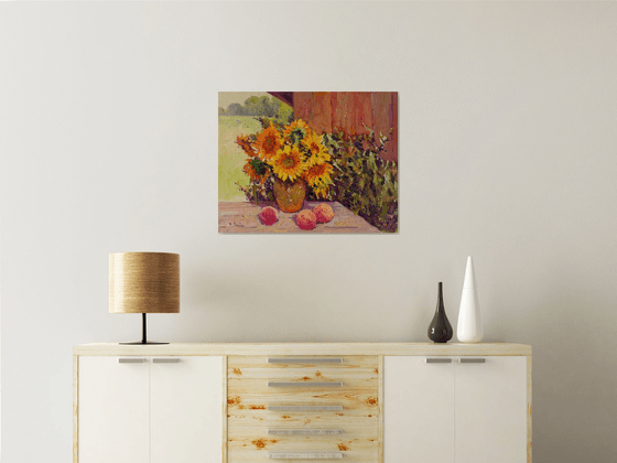 Sunflowers and Peaches
