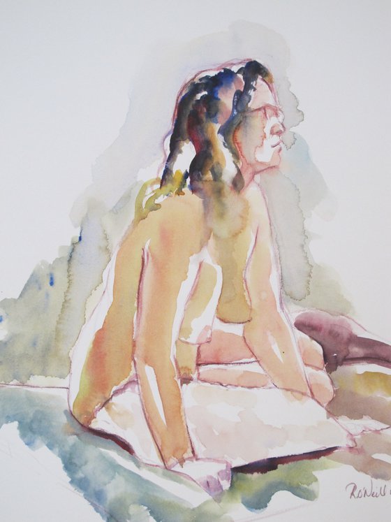 Seated female nude