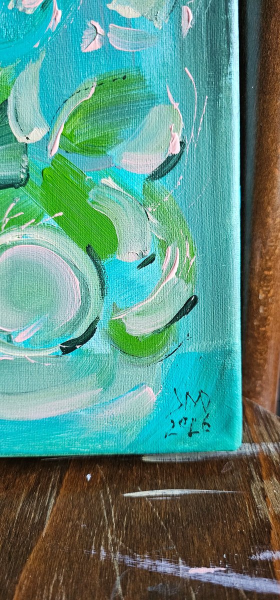 Abstract rose of heart is loosing its time