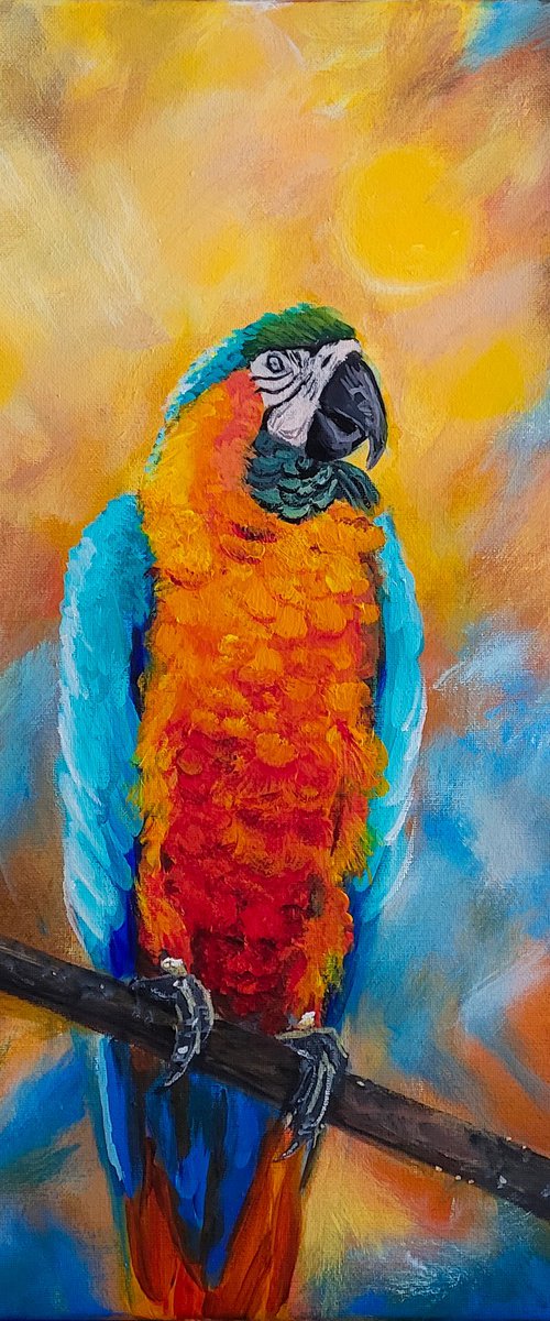 Happy Parrot by Natalia Kameneva