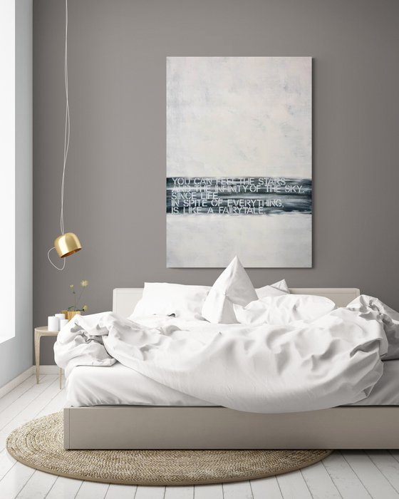 Abstract No. 1022 extra large white monochrome minimalism XXL