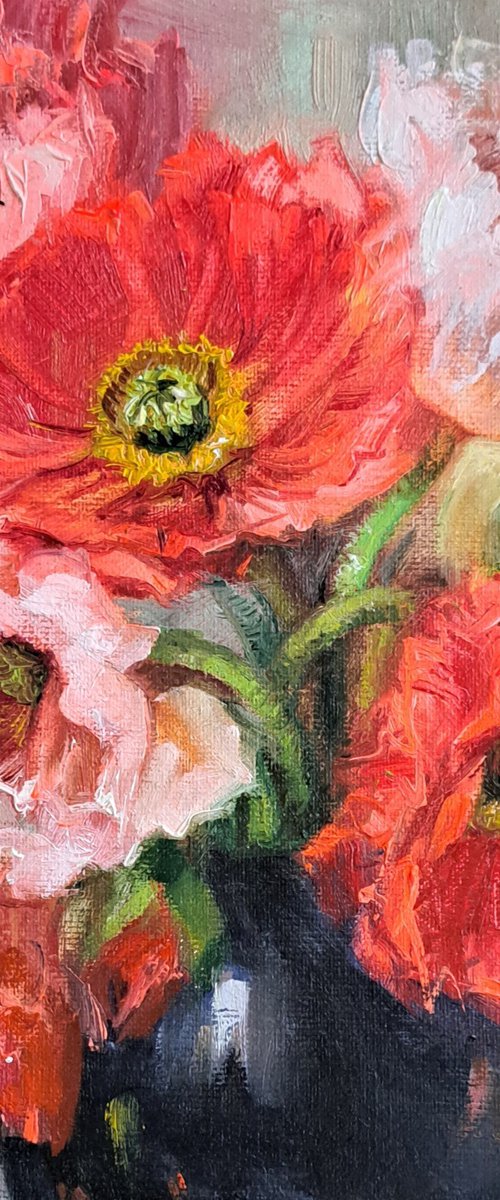Poppy flowers by Nataly Derevyanko