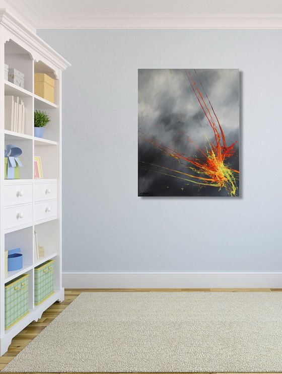 Luminous Bursts X (Spirits Of Skies 080174) (100 x 80 cm) XL (40 x 32 inches)